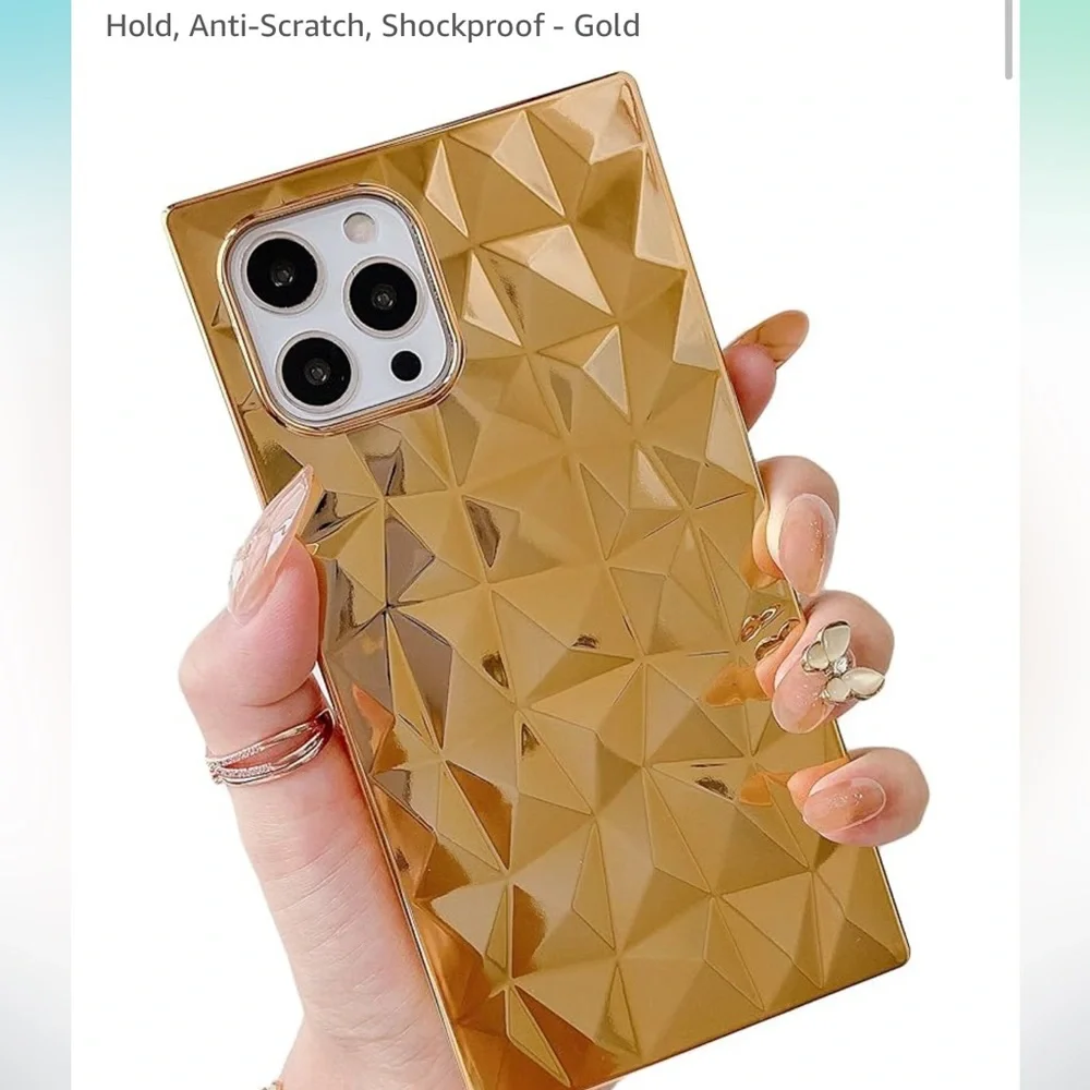 iPhone 12 gold plastic case